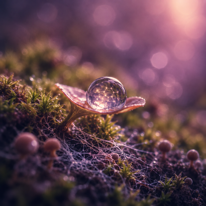 Tautropen mit Psilocybin-Molekül  - Was ist Psilocybin?