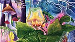 Malerei von Julia Fischer - Seminarleitung - Reise zu Dir selbst - Magic Mushroom Retreat