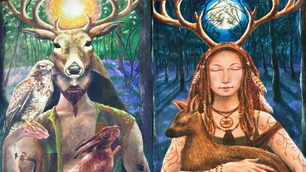 Gott und Göttin als Symbol für die heilige Kraft in einem Magic Mushroom Retreat